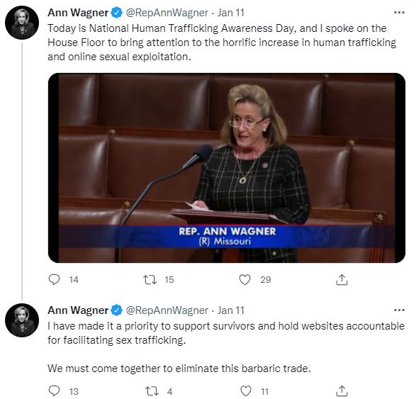 Ann Wagner Twitter Post
